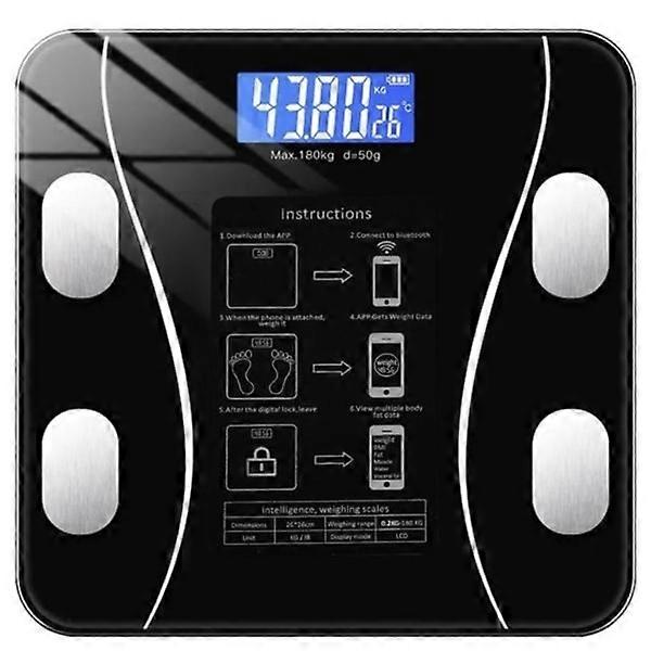 Smart Bathroom Scale with Body Analysis Black