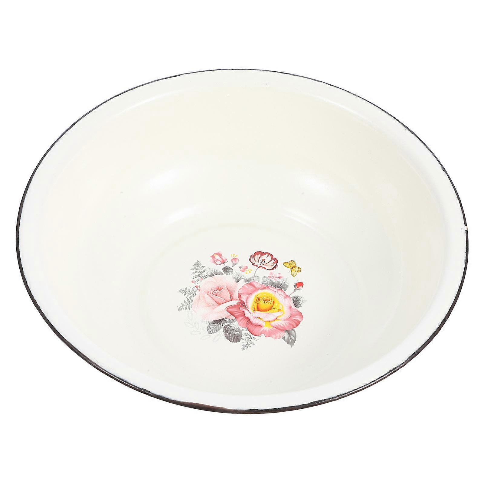 Soup Bowl Iron Mixing Basin for Multi-Function Use 1 Piece