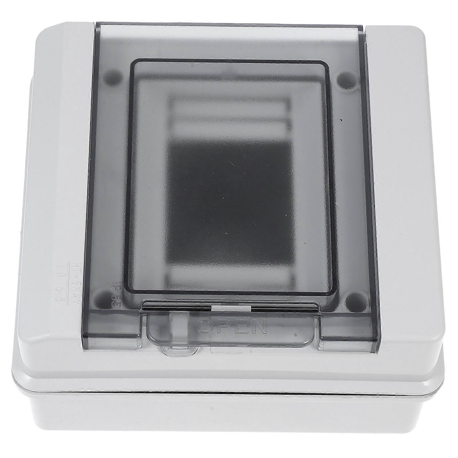 Electric Switch Box Waterproof for Circuit Breaker Use 1Set Light Grey
