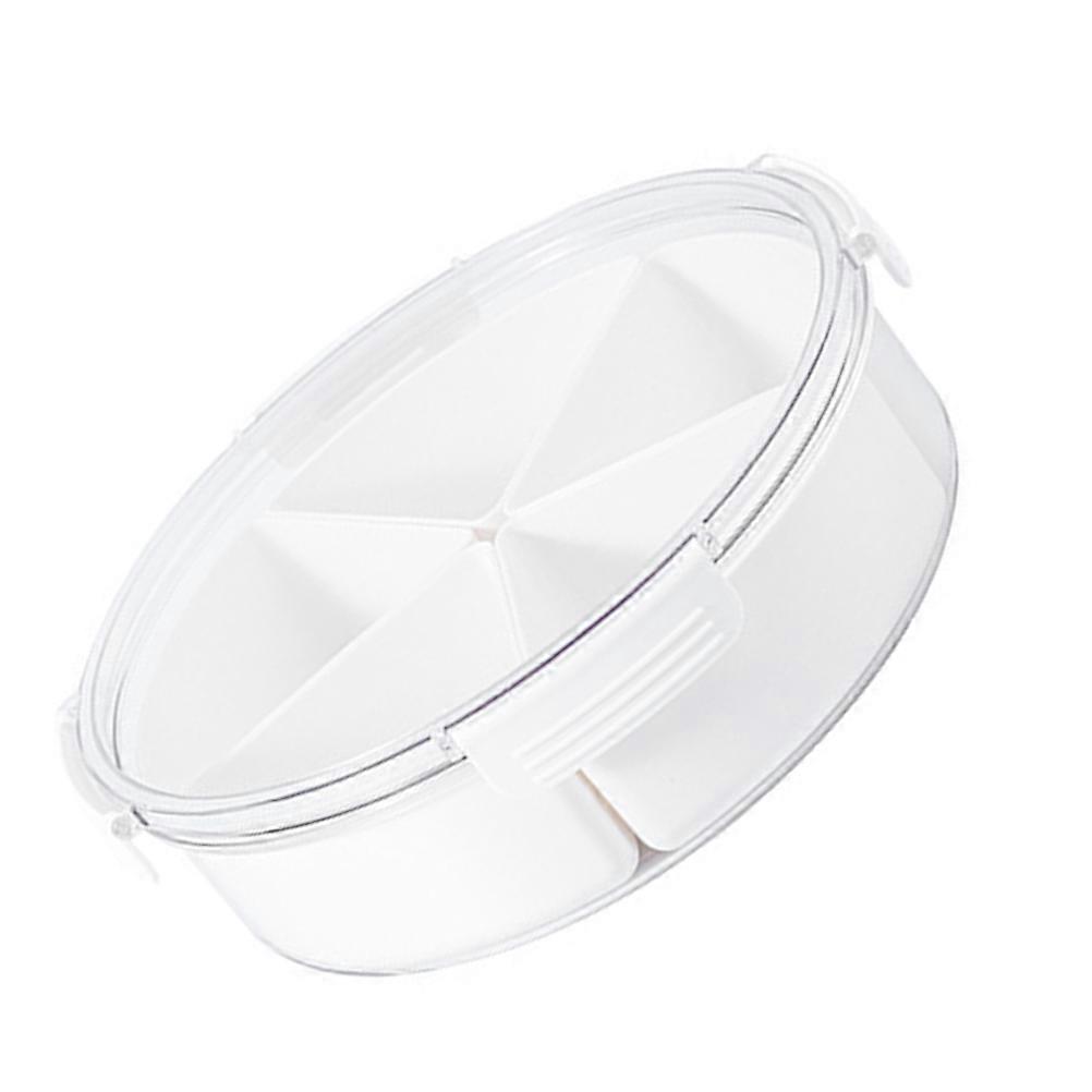 Five Sections Plastic Fruit Storage Holder for Home Use Compartment Design 26X7.5CM 1Pcs