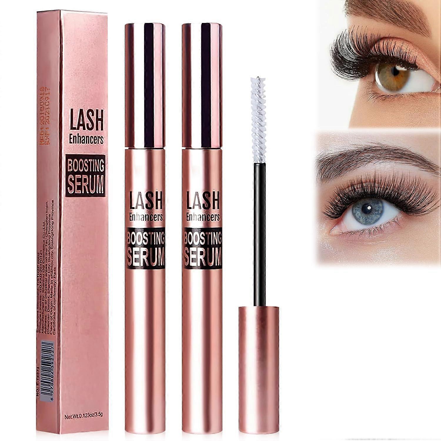 Eyelash Growth Serum for Longer Thicker Lashes and Brows, Lash Boosting Serum Black 2Pcs