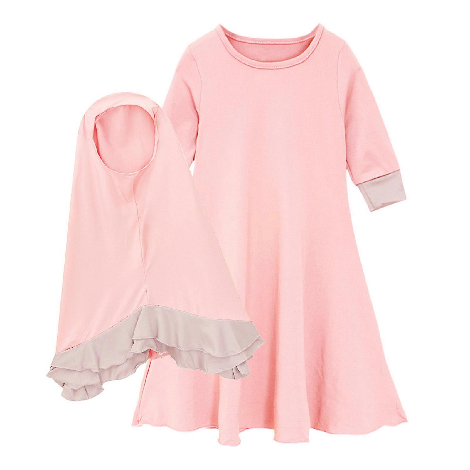 Two Piece ????slamic Set Kid-Friendly Fabrics for eid mosque visits
