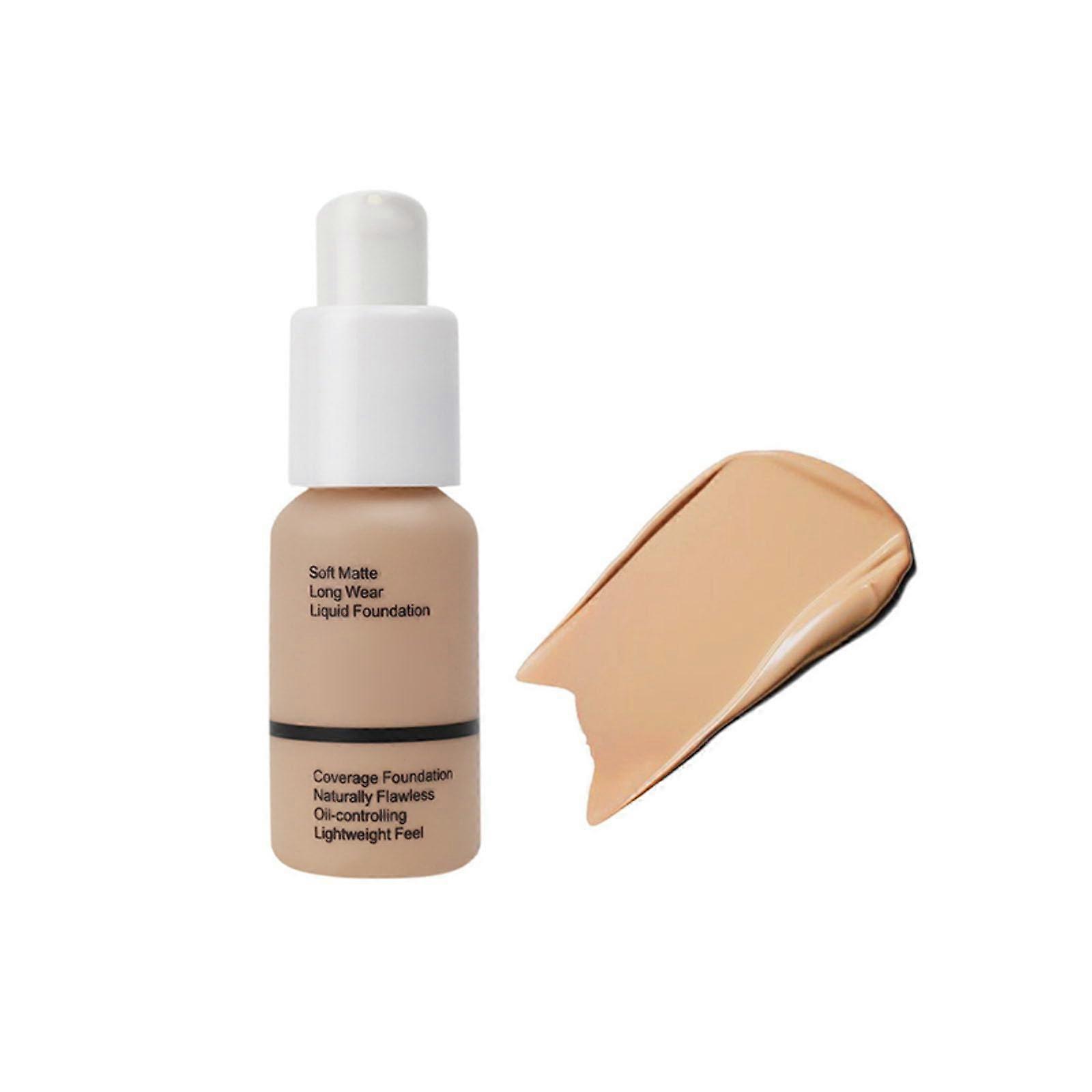 Matte Liquid Foundation 30ml Soft Matte Finish Full Coverage Long Lasting Lightweight