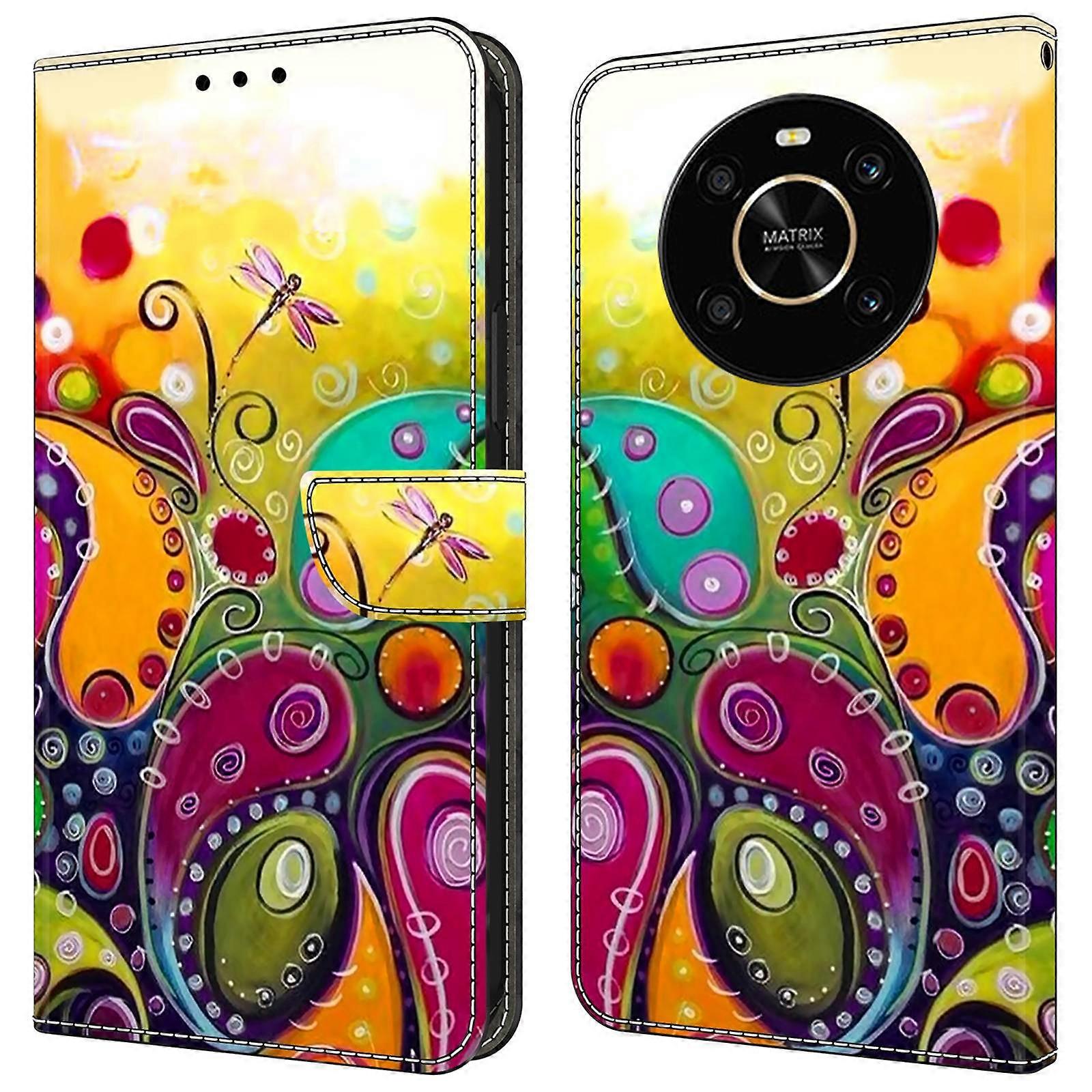 For Honor X9 5G Scratch-Resistant Mobile Phone Case Shockproof Pattern Wallet Stand Cover