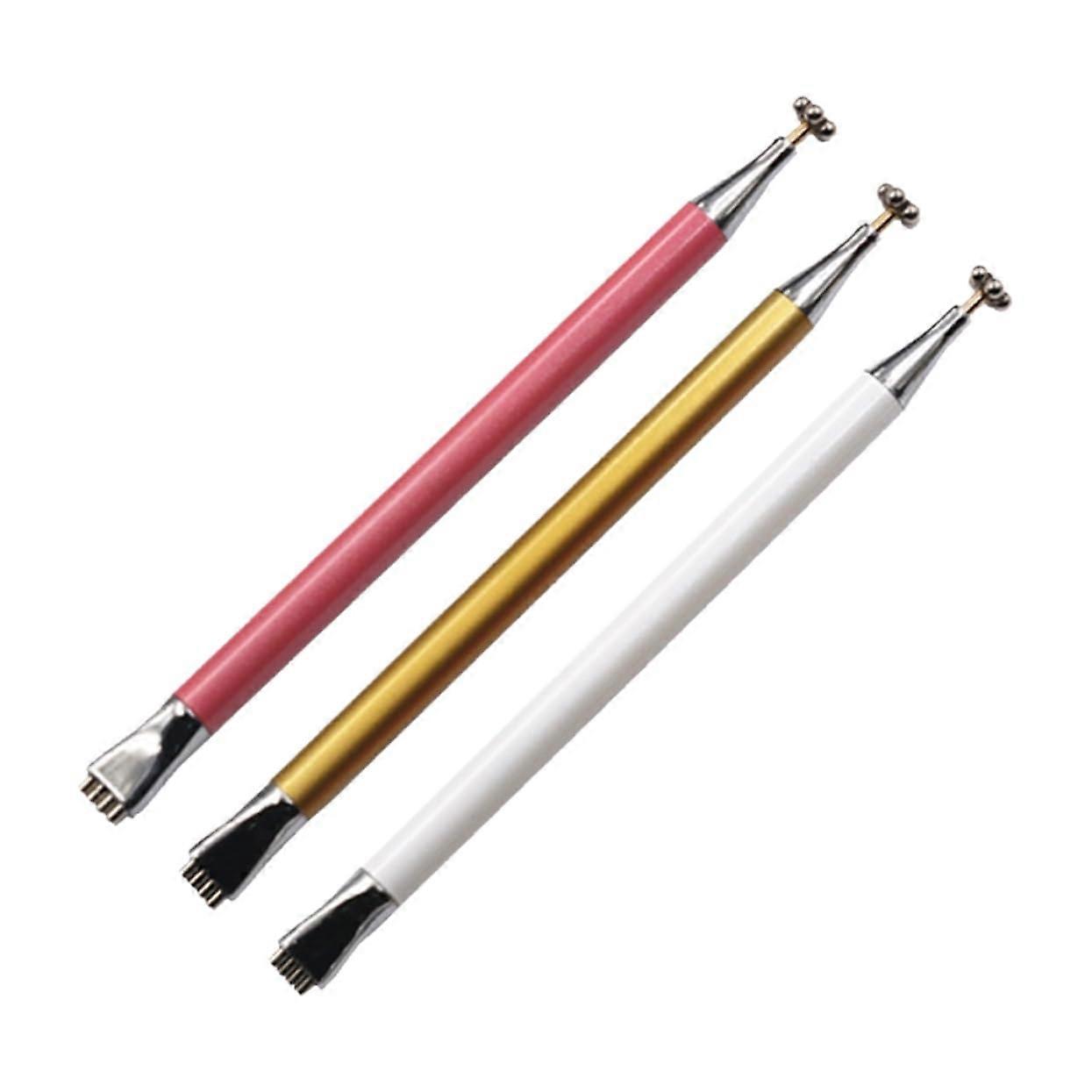 Cat Eye Nail Art Pen Set with Magnetic Design Control, 3pcs 3D Manicure Tools for Precise Styling