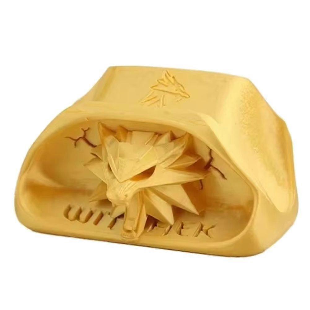 Wolf Head Game Controller Base for Xbox Gamepad Gaming Computer Accessories Game Desktop Storage Organizer Gold