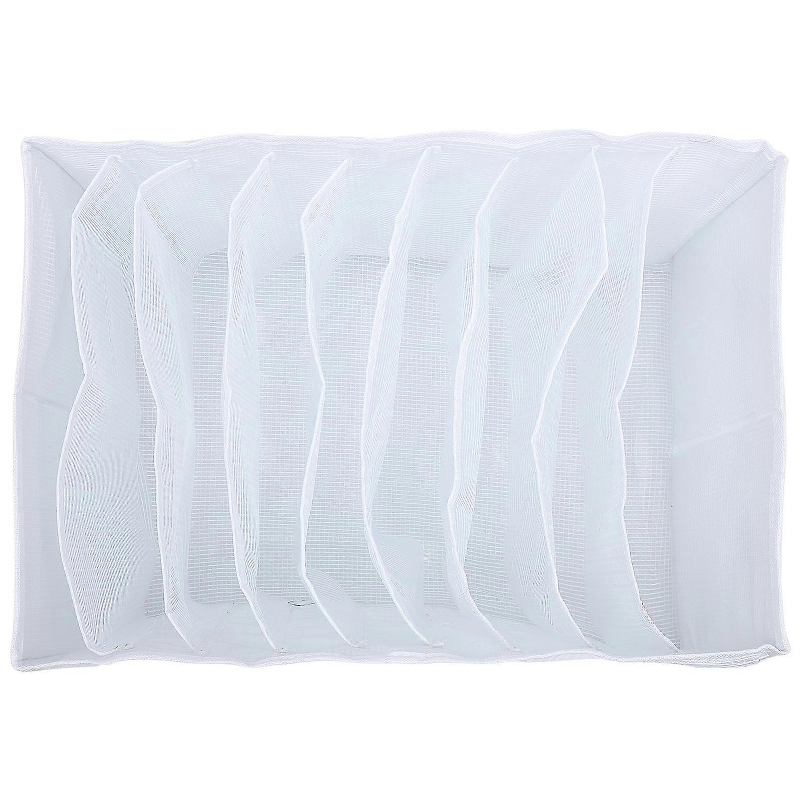 Multi-Grids Divider Box 2Pcs PVC Organizer For Bathroom Kitchen Storage With Efficient Space Utilization