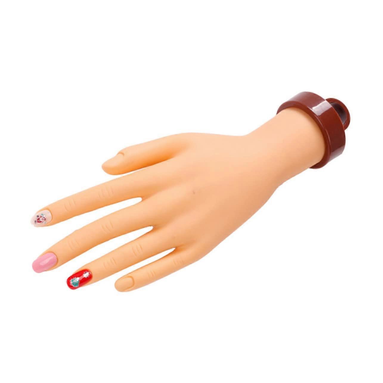 Nail Practice Hand with Realistic Surface, Durable Reusable Fake Hand for Manicure Training