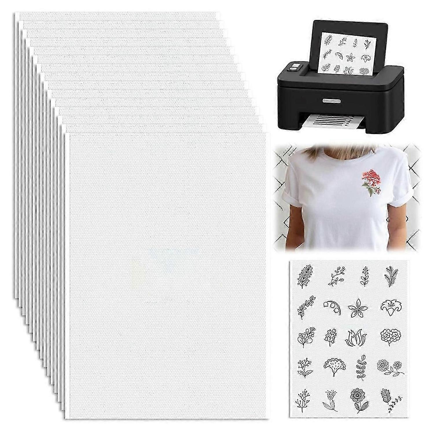 15PCS A4 Water-Soluble Self-Adhesive Embroidery Stabilizer -Printable