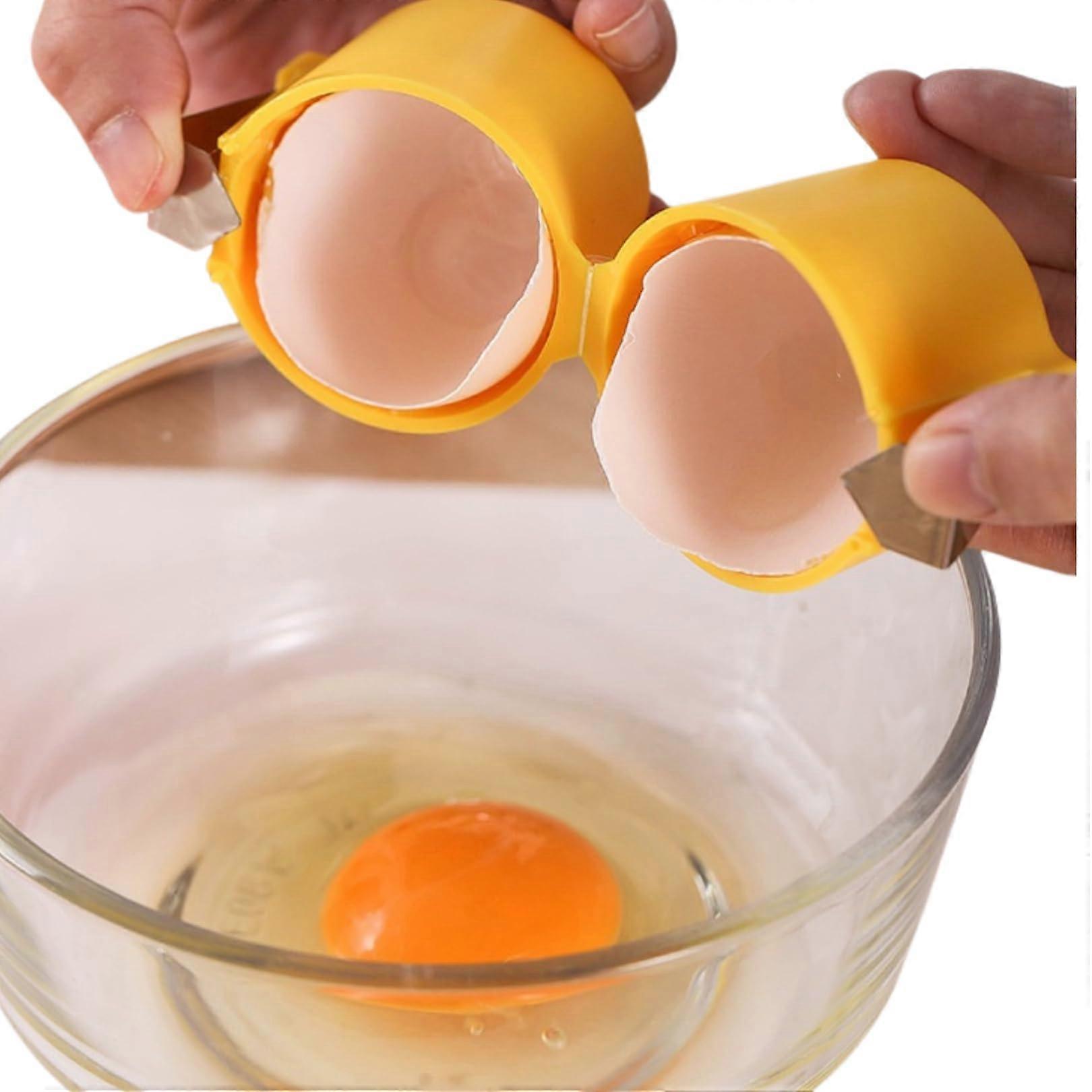 3in1 Egg Separator and Cracker with Yolk Extractor, Ergonomic Grip, Dishwasher Safe Kitchen Tool