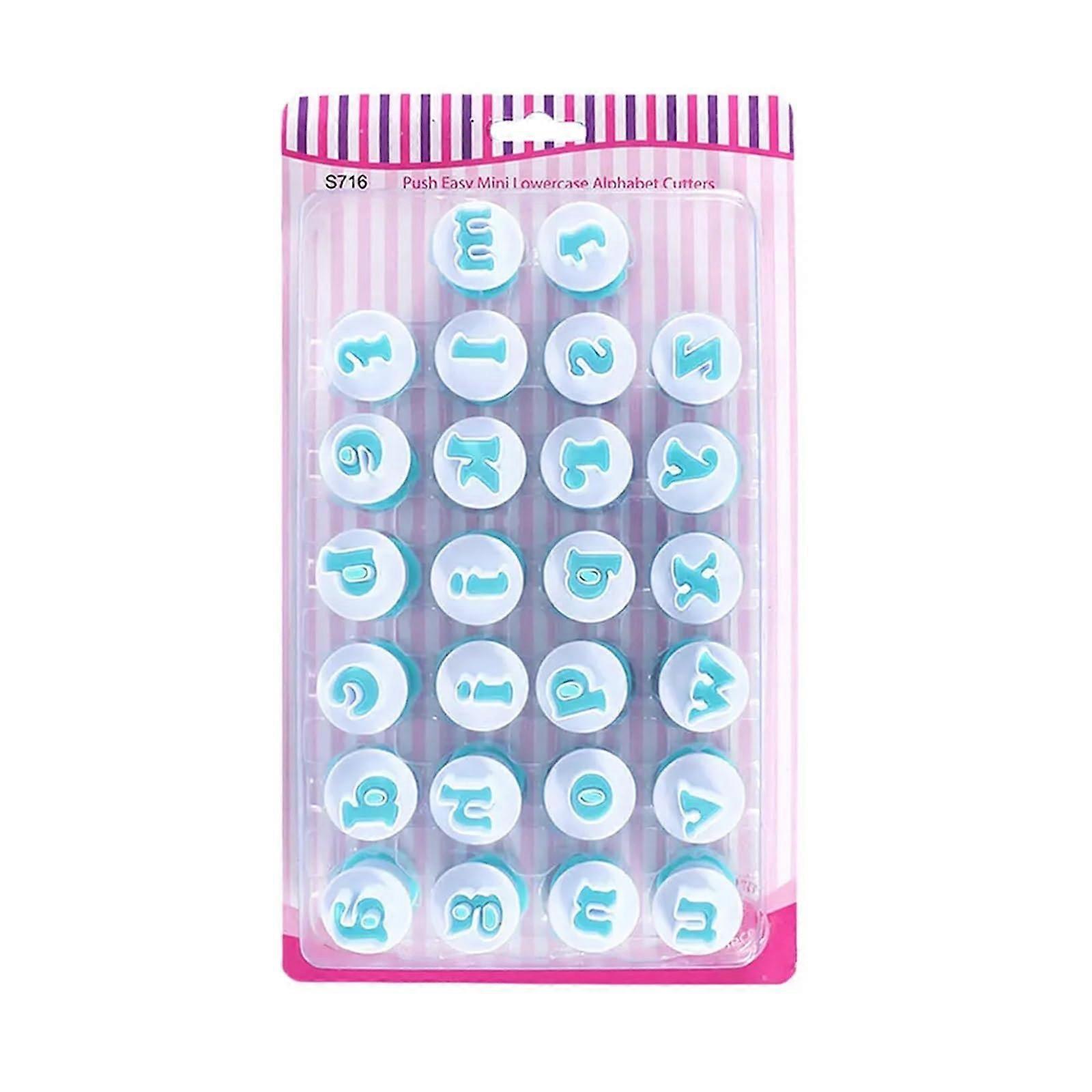 Silicone Cookie Cutters Lowercase Letter Set Alphabet Biscuit Mold Dishwasher Safe Baking Tool