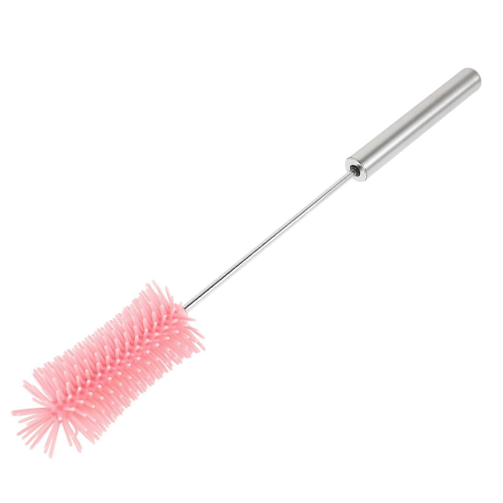 Long Handle Bottle Brush for Deep Cleaning Cups and Bottles, Multifunctional Pink Cleaner