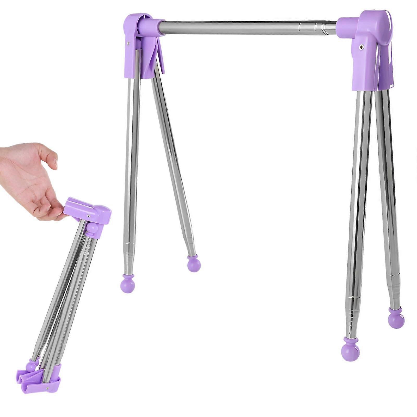 Portable Stainless Steel Clothes Drying Rack Adjustable Height Foldable Compact Travel Friendly