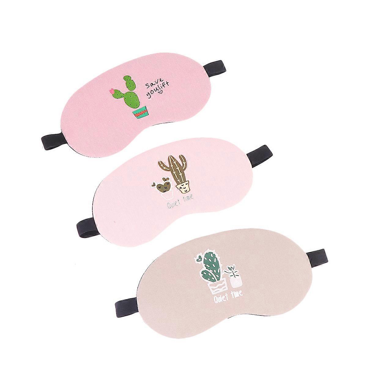Masks Cartoon Cactus Cooling Blindfold for Sleeping 9Pcs Assorted Color