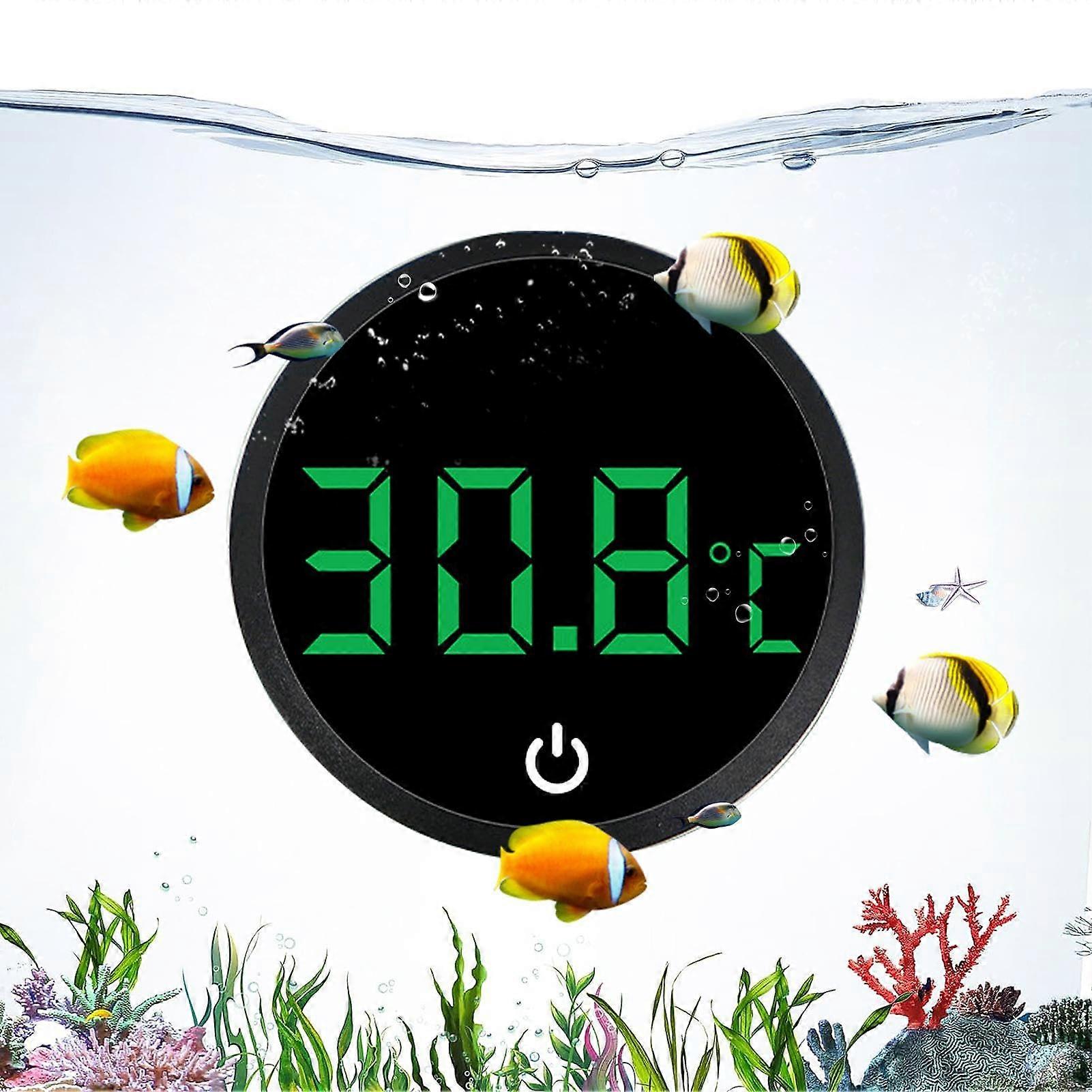 Digital Aquarium Thermometer with LED Display,  Precision Fish Tank Temperature Gauge Waterproof