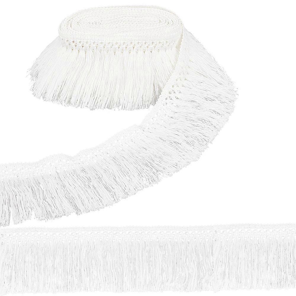 Tassel Cotton Ribbon Clothes Accessories White 75~80mm 5 Yards/pc