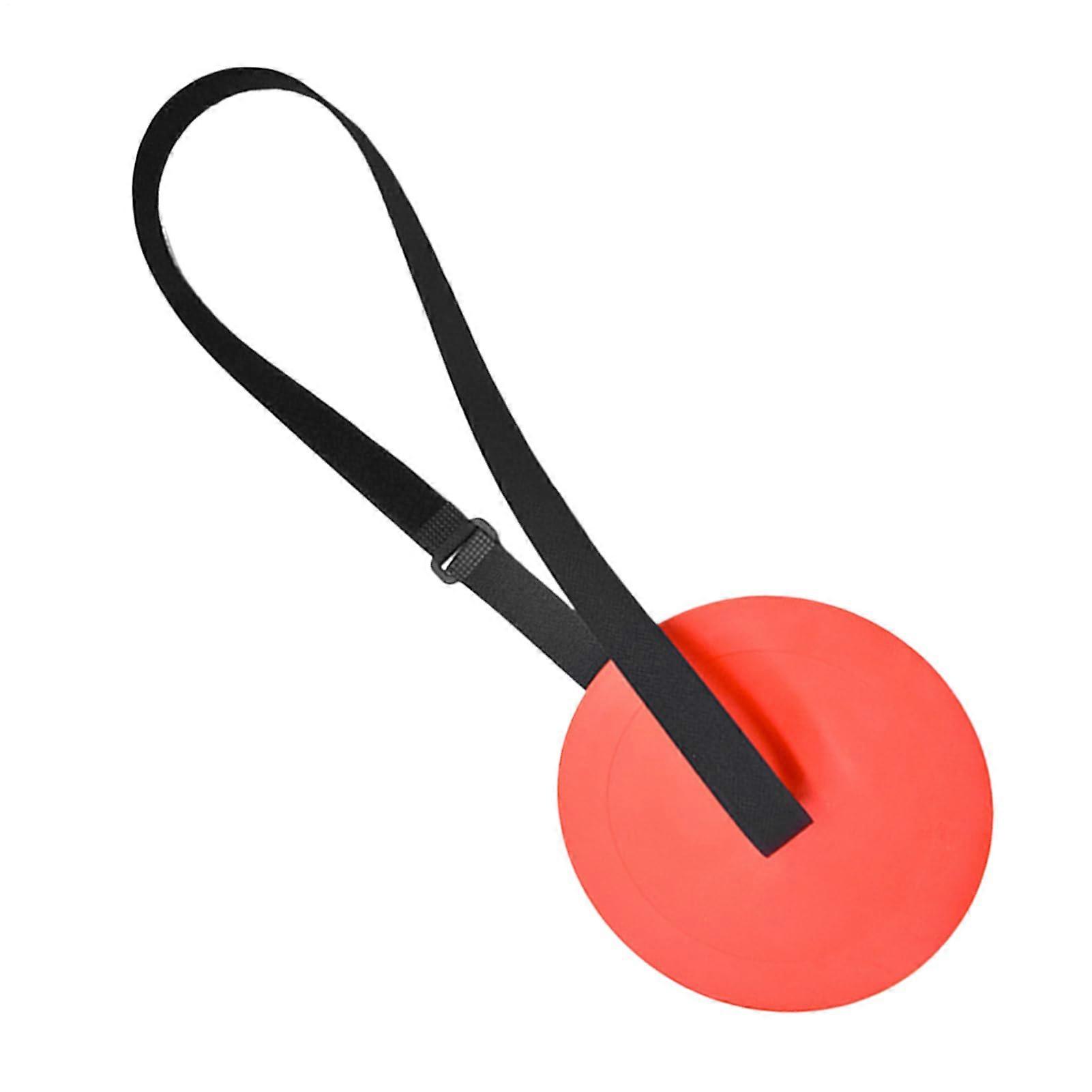 Football Target Net with Adjustable Height Discs for Precision Soccer Accuracy Training, Red