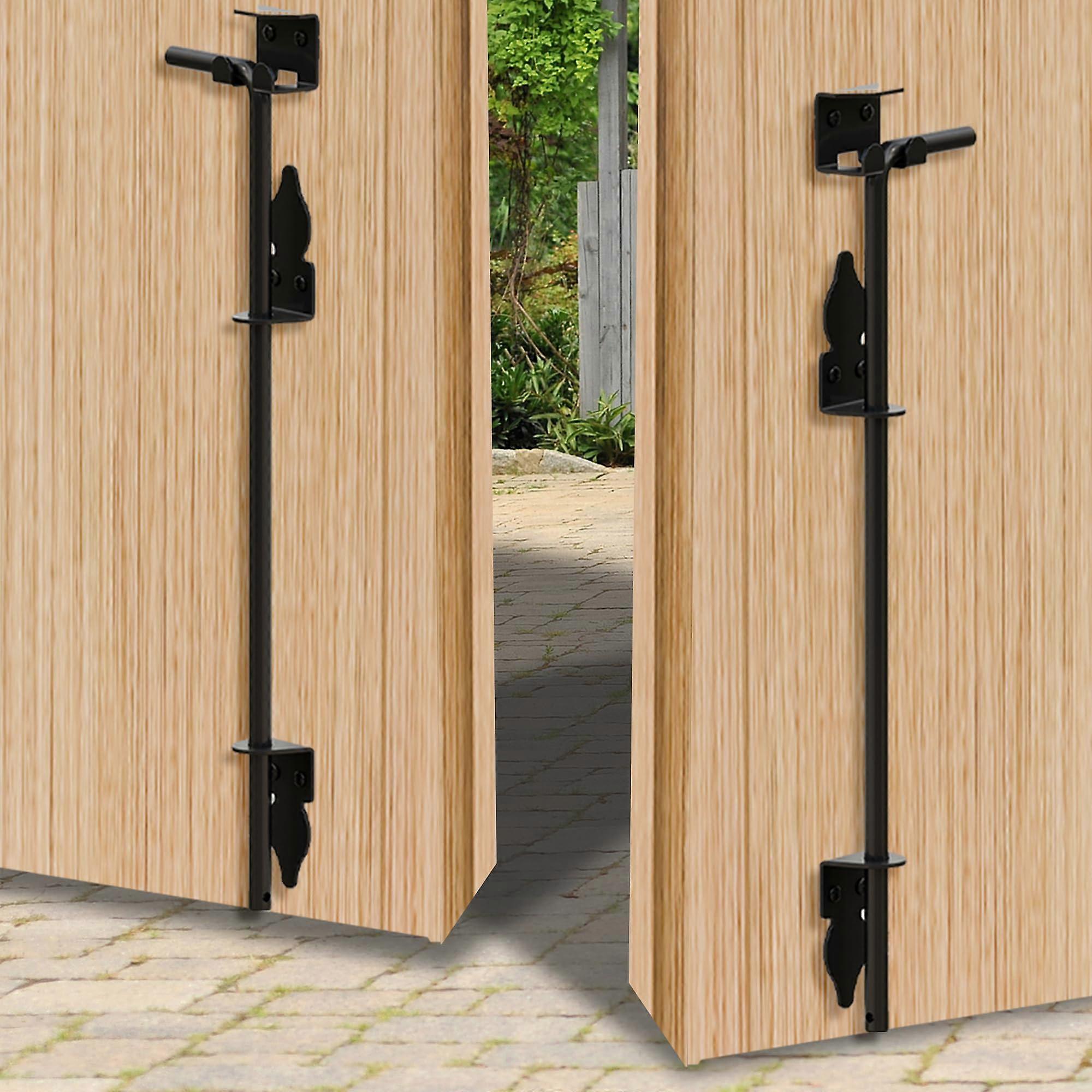 24 Inch Heavy Duty Gate Drop Rod Cane Bolt with Dual Mode Locking and Rustproof Coating, 2 Pack