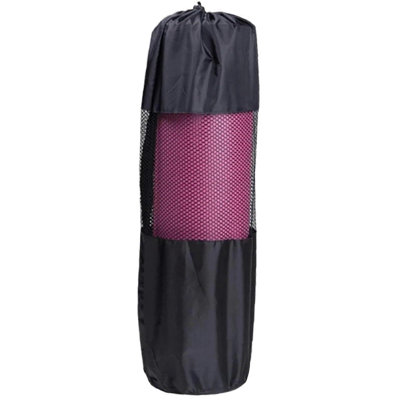 Waterproof Yoga Mat Bag with Adjustable Strap and MultiPocket Storage Black 183x90x15cm