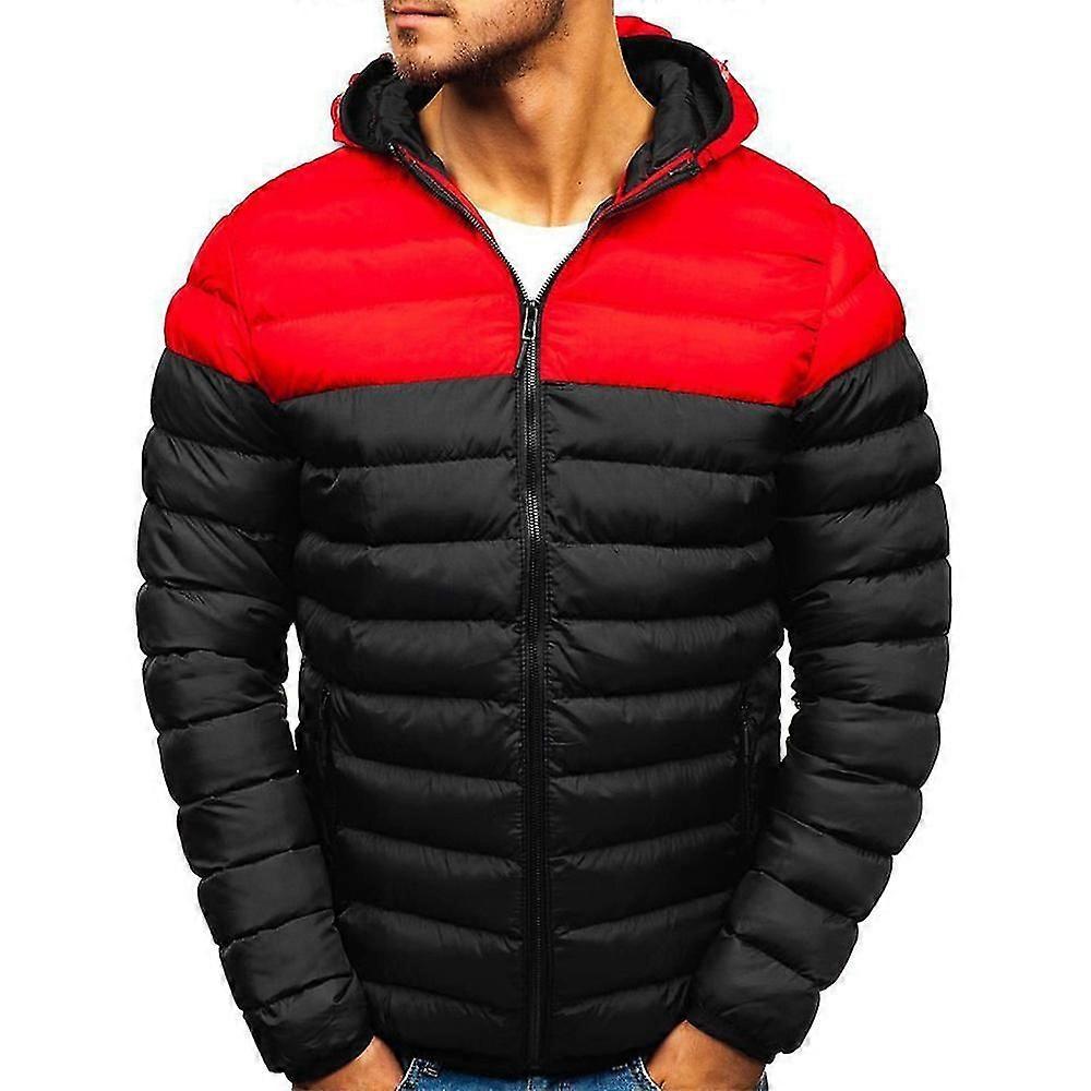 Men Winter Warm Hooded Puffer Down Jacket Padded Coat Outwear With Zip Pockets