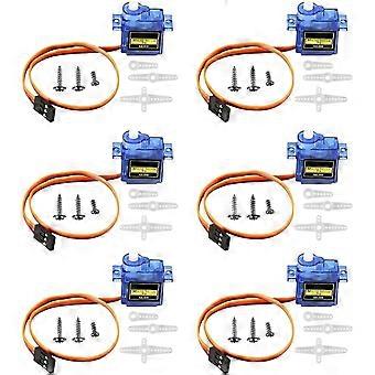 SG90 9g Micro Servo Kit 6pcs Plastic Gear 180° Rotation for RC Car Airplane DIY Projects