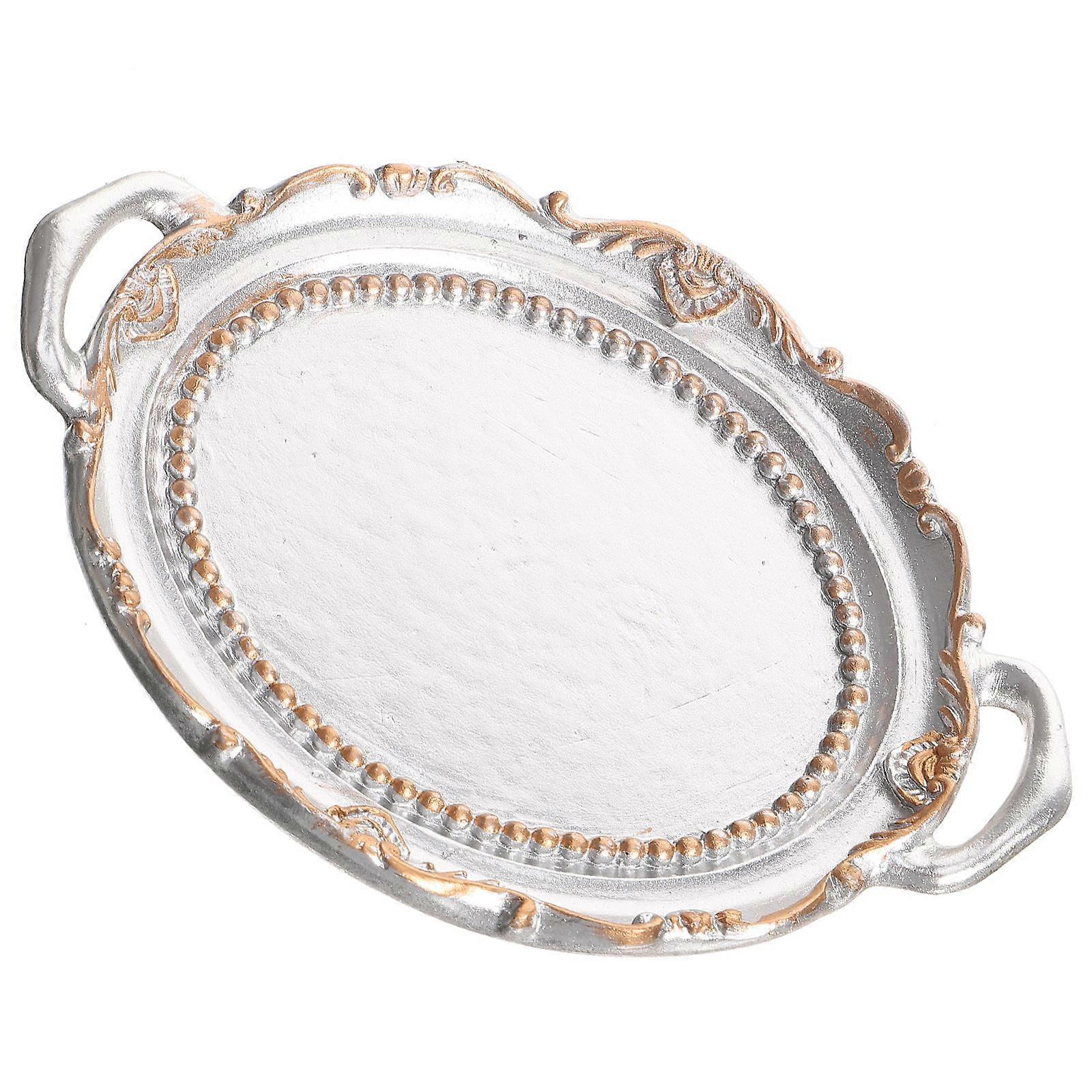 Resin Silver Jewelry Plate for Storage Use Multi-Function Jewelry Holder