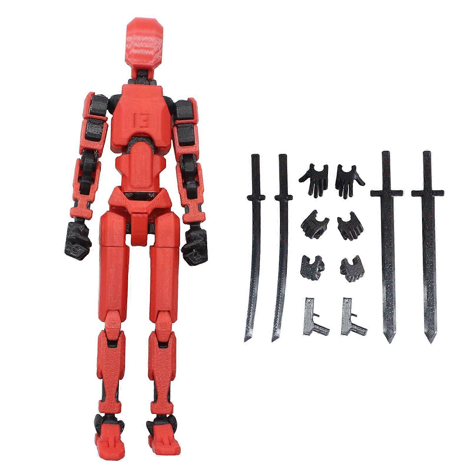 Poseable Robot Action Figure with MultiJointed Articulation, 3D Printed Detailing, Model