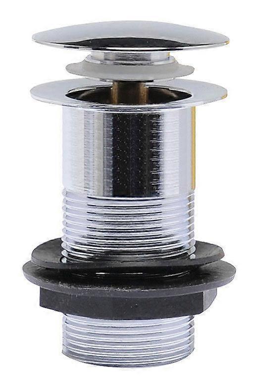 Balterley Easyclean Push Button Plug Basin Waste, Unslotted, Chrome