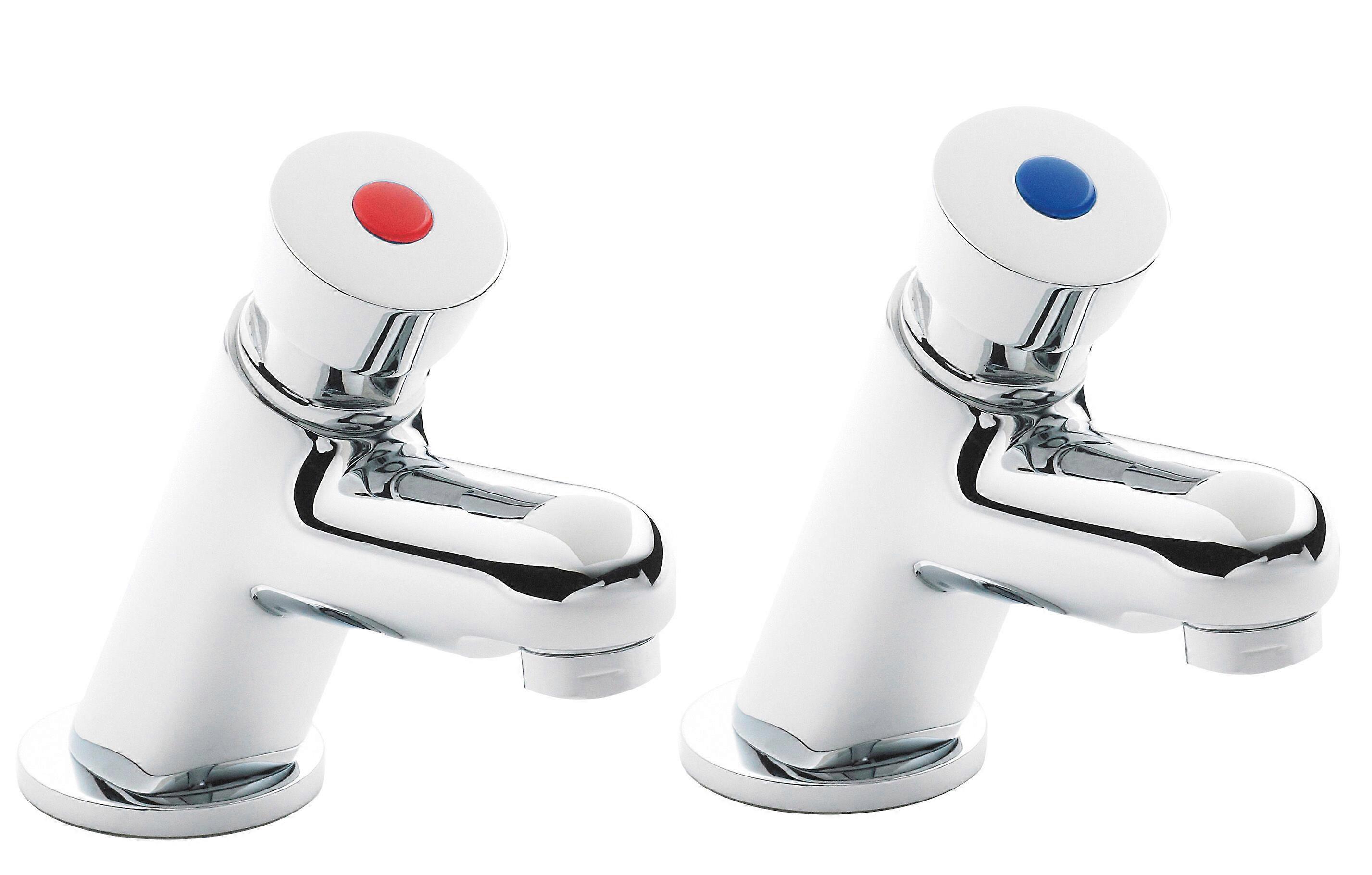 Push Button Basin Taps - Chrome Faucet
