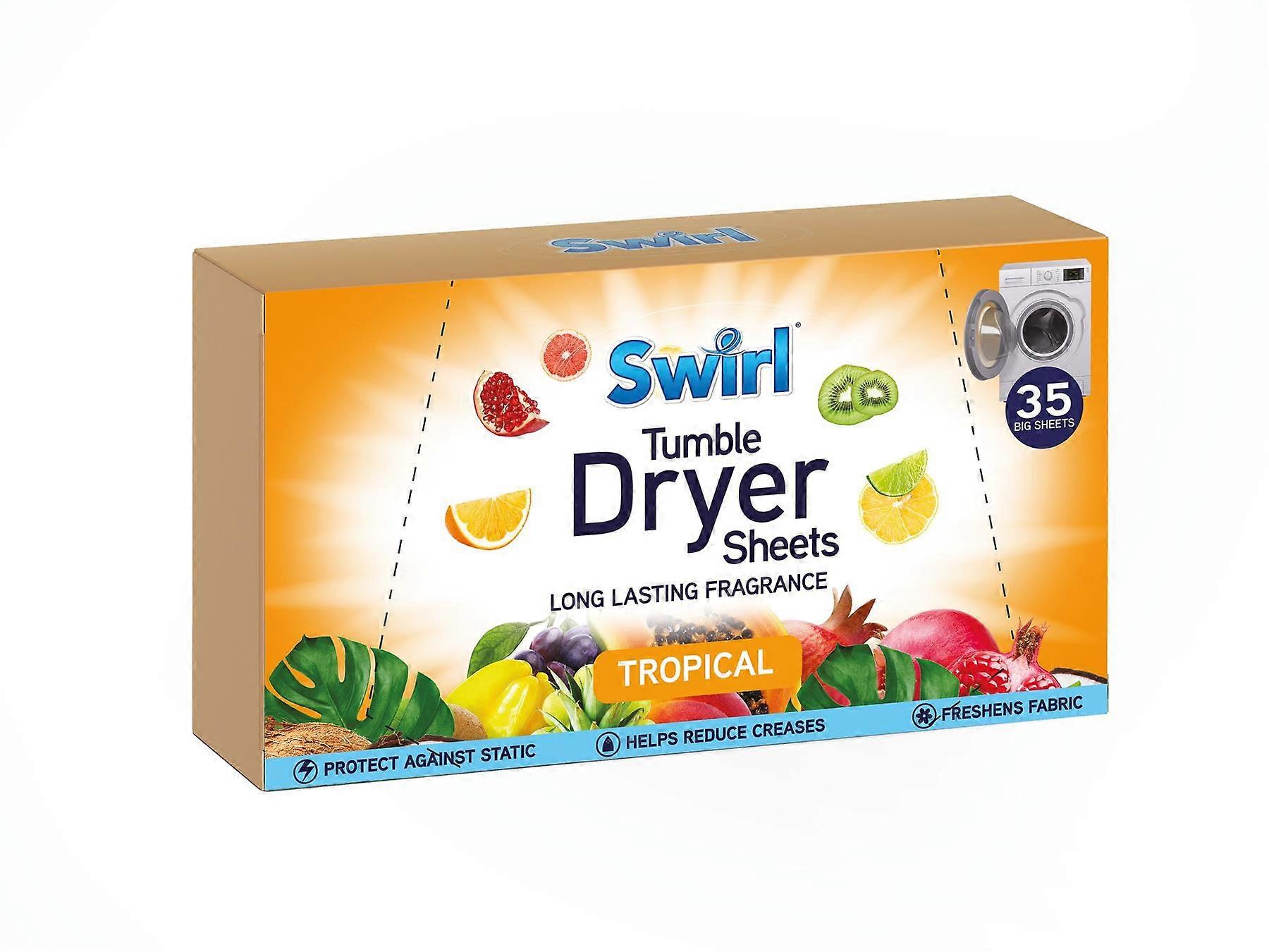 Swirl Tumble Dryer Sheets Tropical - 35 sheets