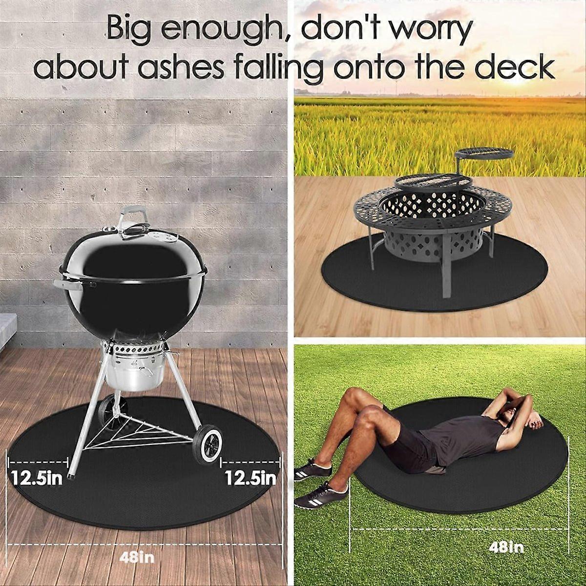 48in Round Fire Pit Mat for Stove Bonfire,Grill Fireproof Stove Mat