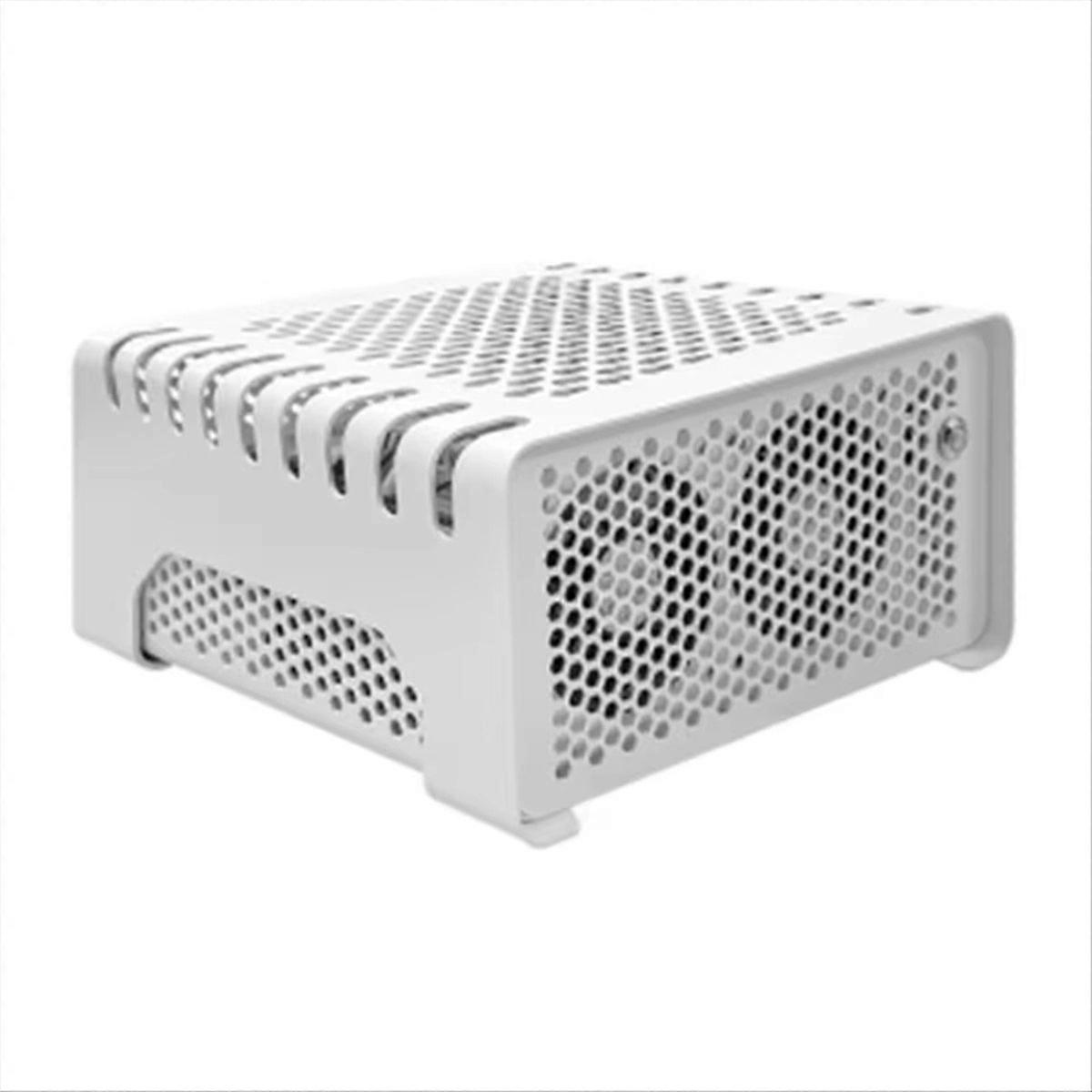 Computer Case Desktop ITX Small Case HTPC Horizontal Case White