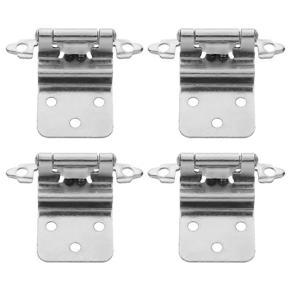 Silver Kitchen Cabinet Hinges with Self Closing Function 4Pcs for Cabinets