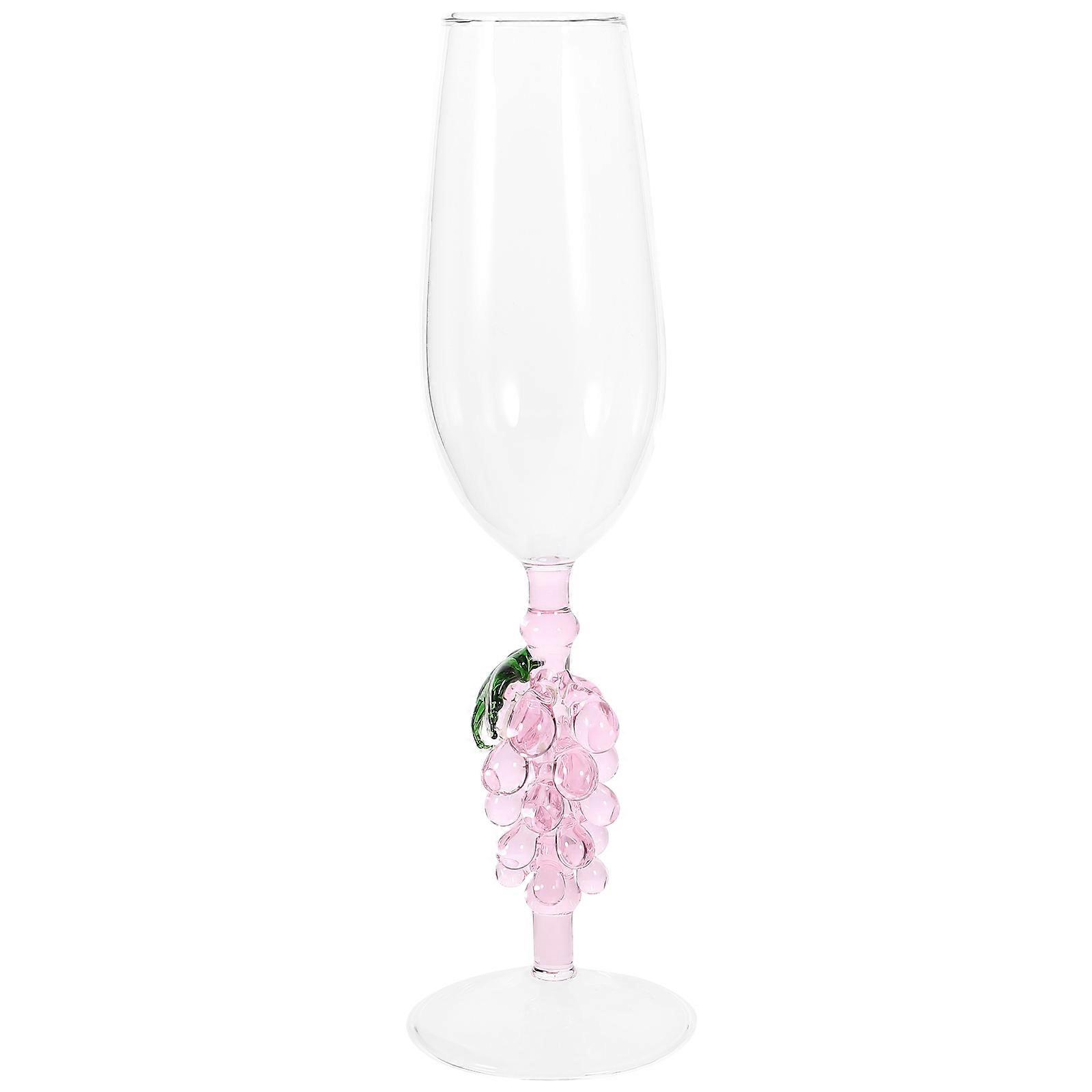 Decorative Wine Flute with Grape Pattern for Party Use
