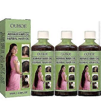 Óleo Capilar 3x para Crescimento 100ml Óleo Capilar Herbal Refrescante Não Oleoso para Nutre e Estimula o Couro Cabeludo WSLIHV