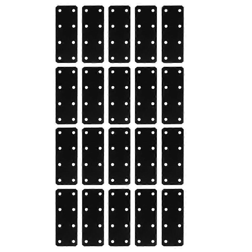 20pcs Flat Straight Brace Bracket Solid Mending Plate Repair Fixing Replacement