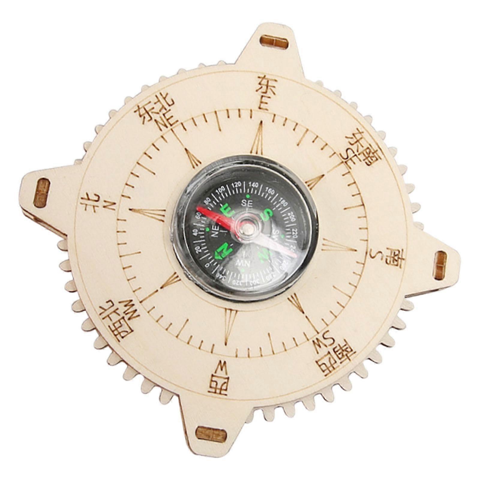 Science Experiment Kit with DIY Wooden Compass Model, Educational STEM Toy for Classroom Projects