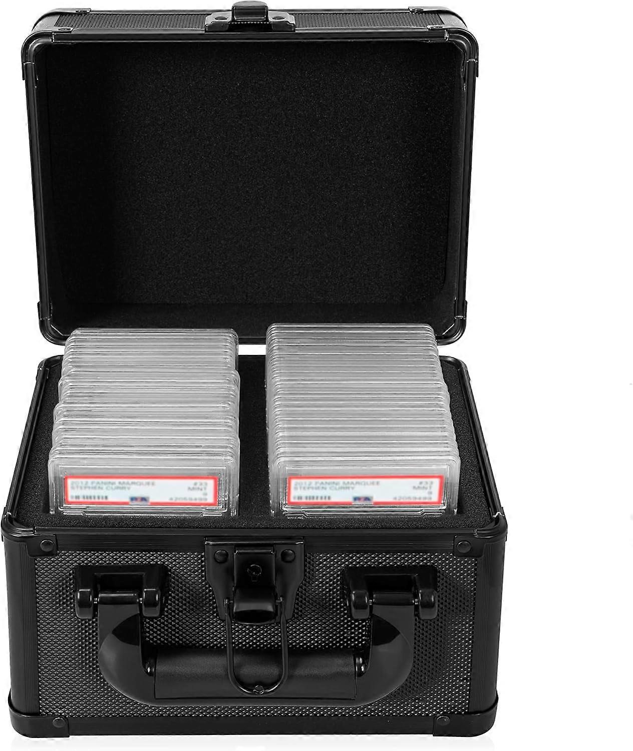Graded card box - Aluminum alloy graded card storage box compatible with 100 card boards - sports trading card box