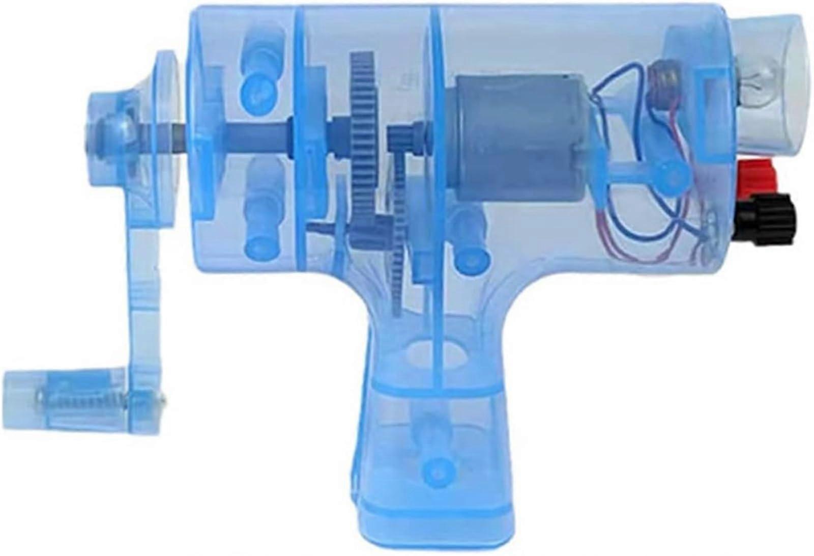 Hand Crank Generator Blue for Science Experiments, Durable Metal STEM Learning Tool