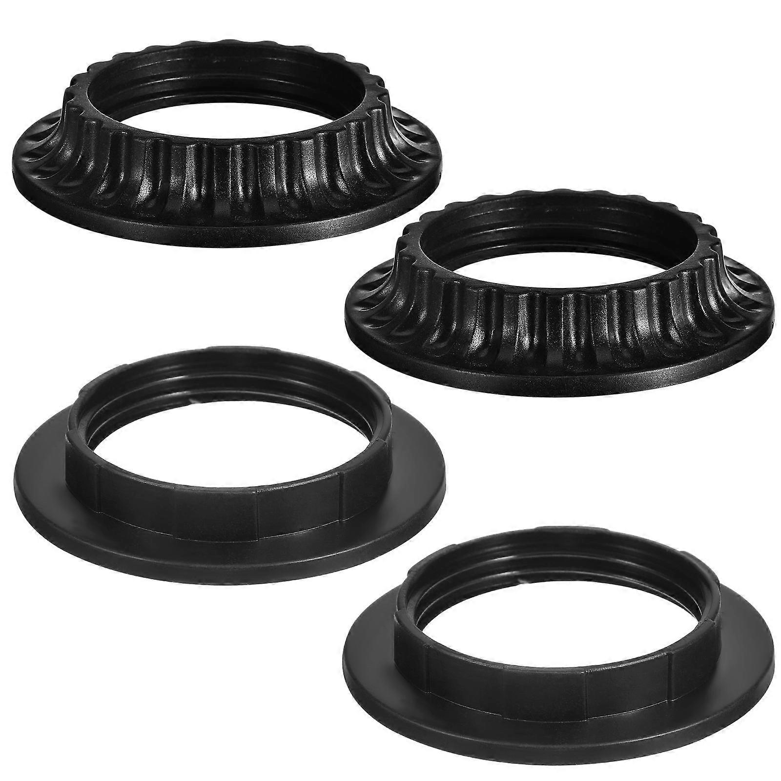 Lamp Socket Retainer Ring for Shade Fixing 4Pcs Black Plastic Rings