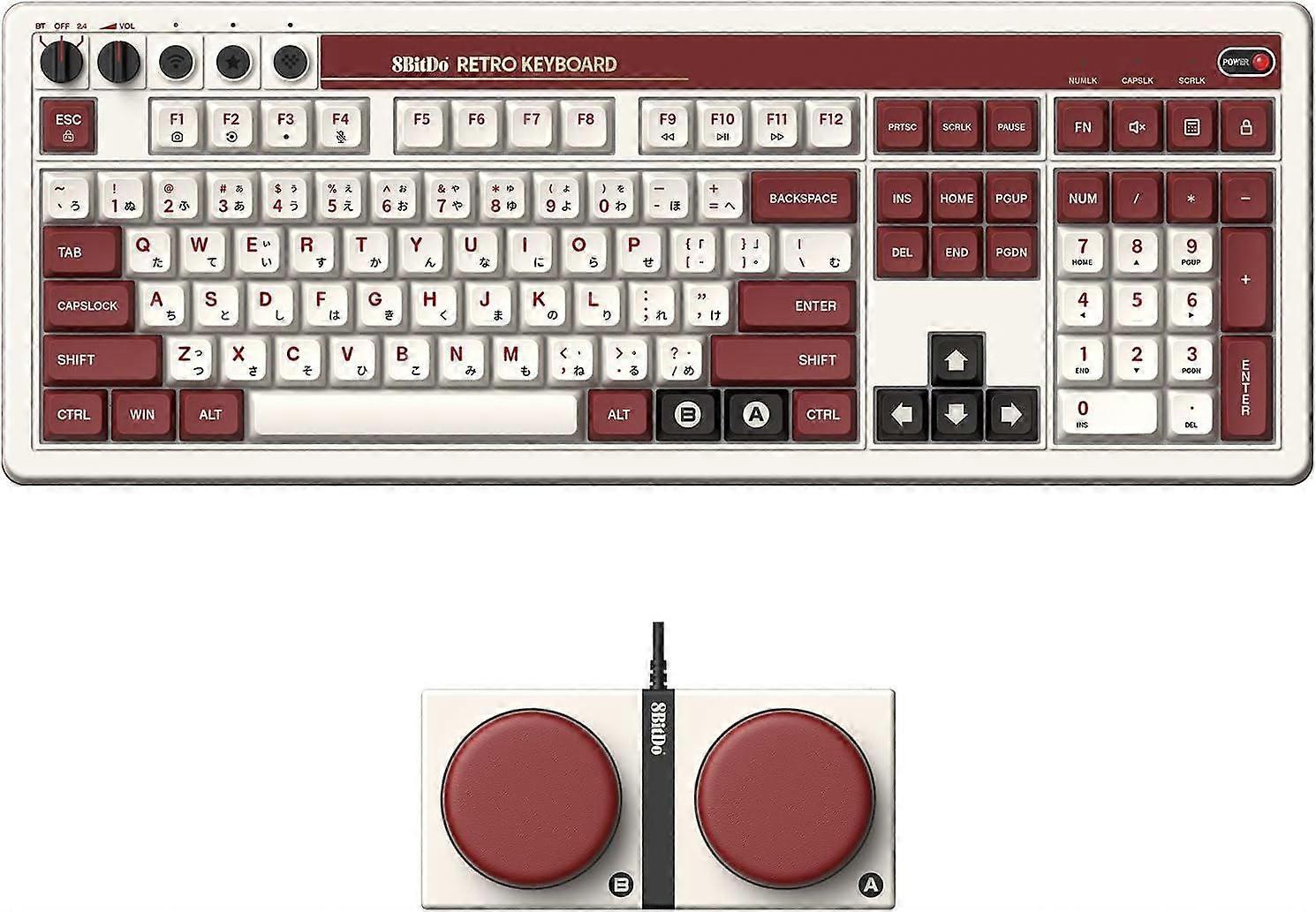 8BitDo Retro 108 Mechanical Keyboard PC (Fami Edition)