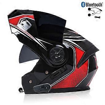 Casco integrale da moto Bluetooth da uomo Casco per moto da motocross da uomo Casco apribile