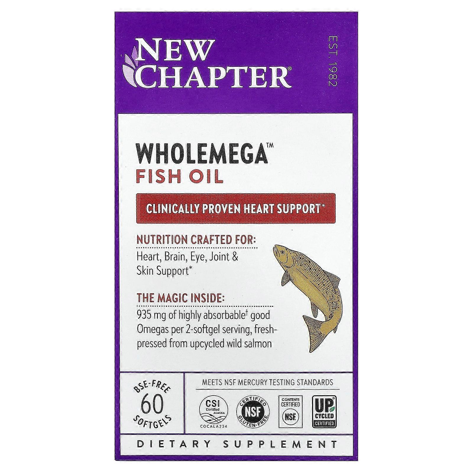 New Chapter, Wholemega Fish Oil, 60 Softgels