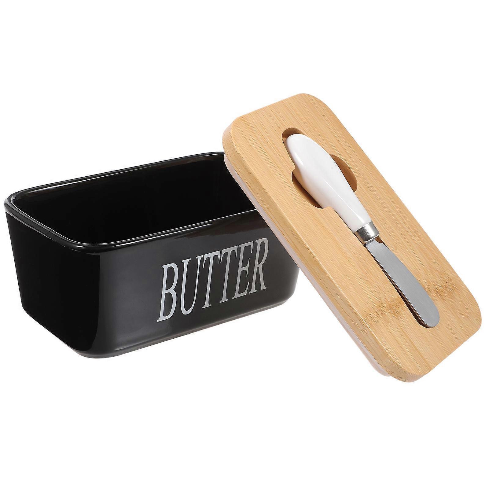 Rectangular Butter Keeper Fresh Box For Table Use With Lid Food Storage 1Set