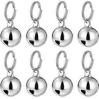 Kit com 8 Sinos para Coleira de Cães e Gatos, Pingente para Filhotes, Acessórios para Animais de Estimação, Sino Anti-Perda para Treinamento, Sino para Coleira de Cães.