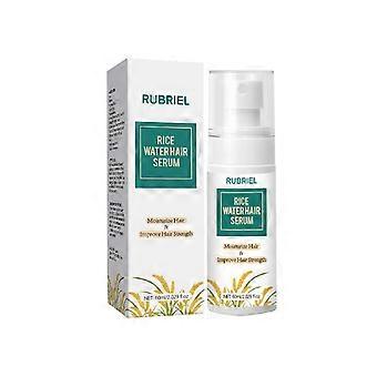 Serum do włosów z wodą ryżową, 60 ml Nawilżające serum do wzrostu włosów z biotyną i olejem rycynowym, wzmacniająca kuracja zwiększająca objętość włosów
