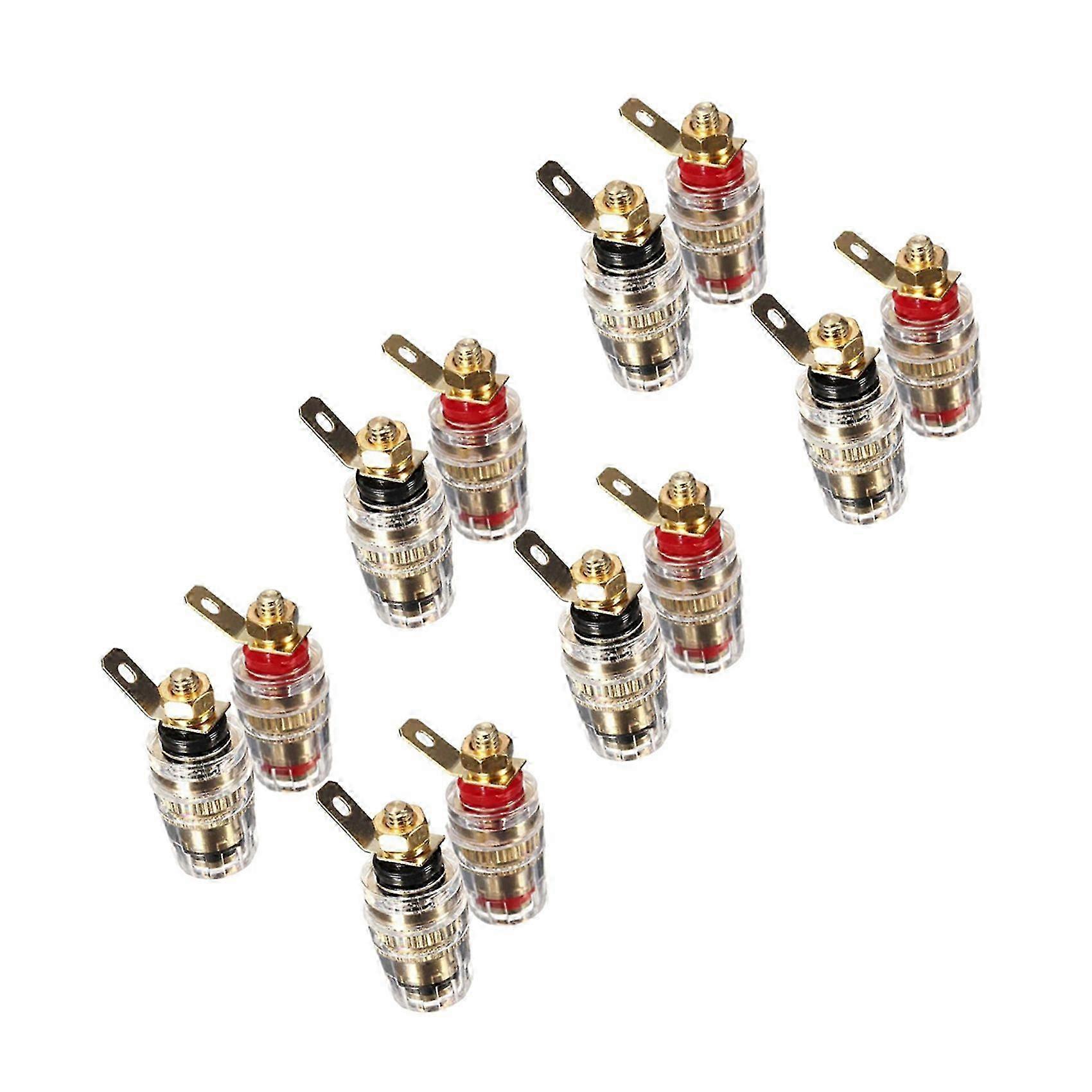12Pc Amplifier Speaker Terminal Binding Post 4mm Banana Plug Jack