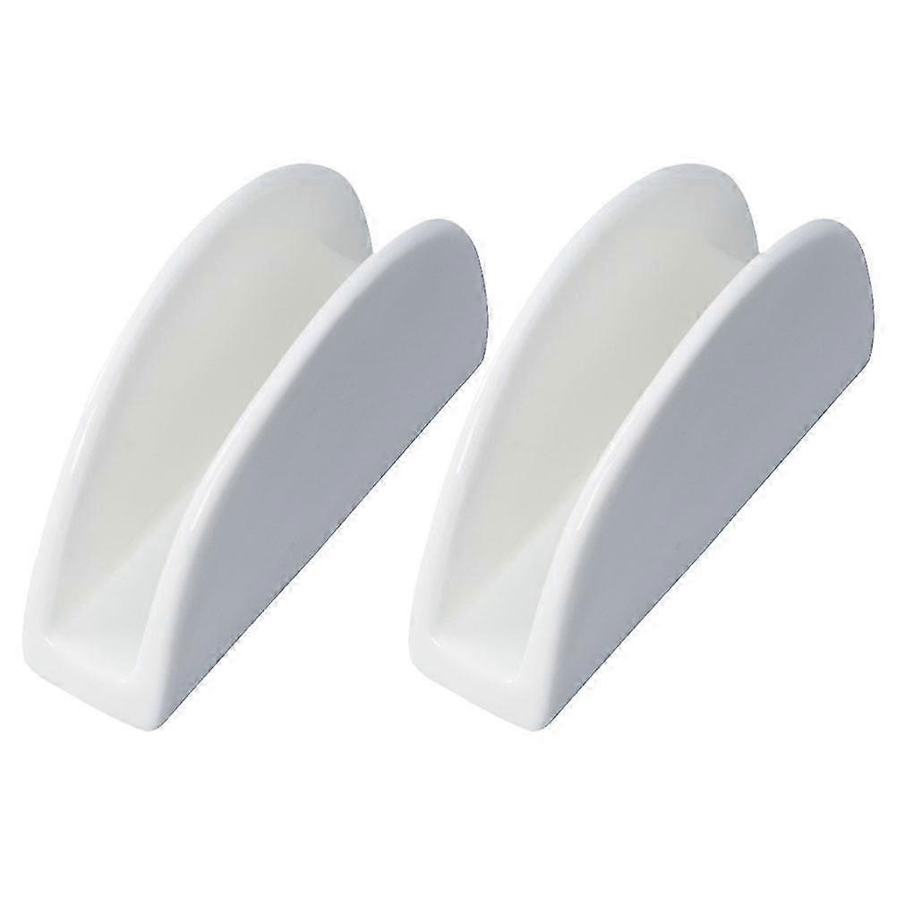 2pcs Elegant Ceramic Napkin Holders, Practical Kitchen Restaurant Dining Table Tissue Storage
