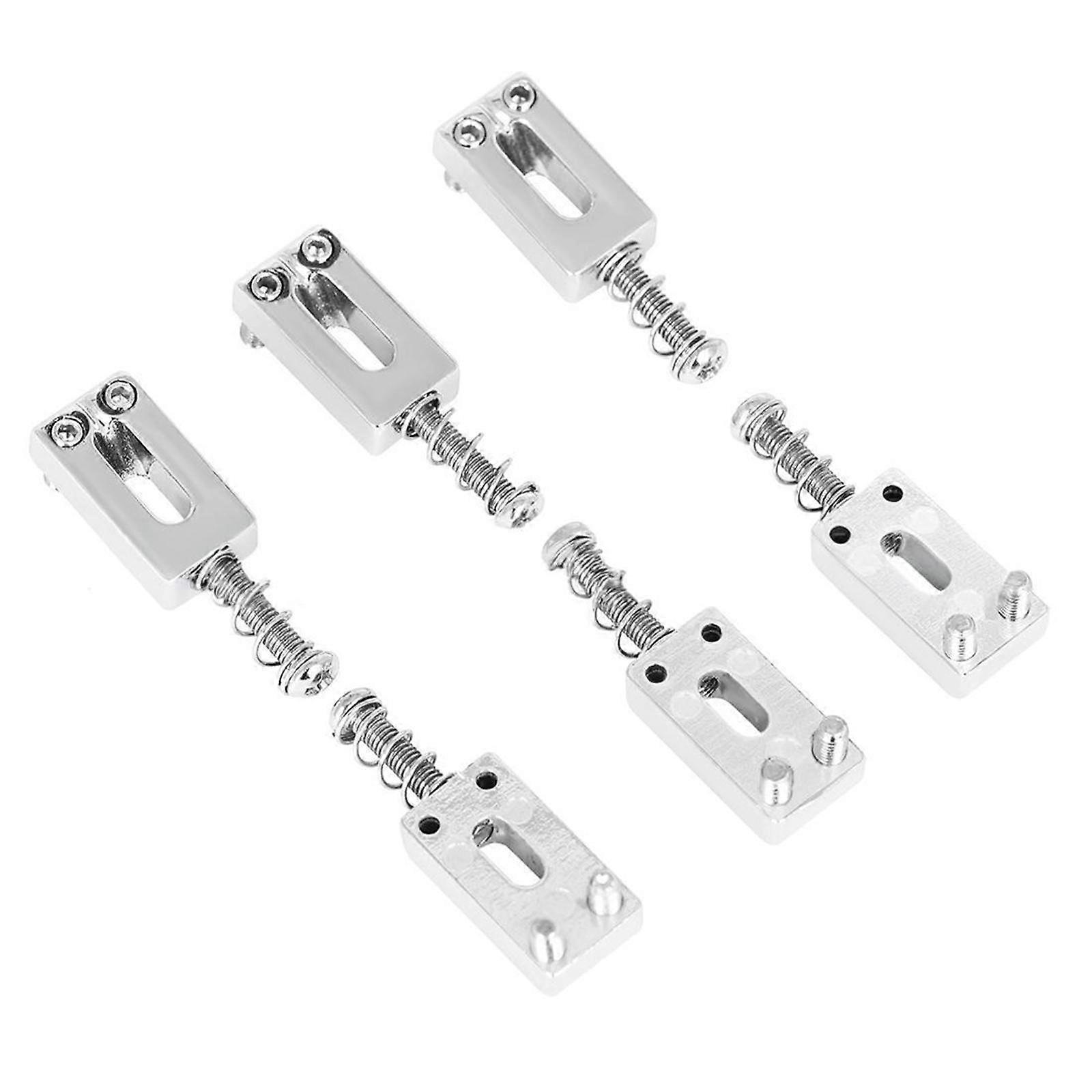 6Pcs Bridge Saddles Solid Hardware Fine Tune String Height Guitar Saddles