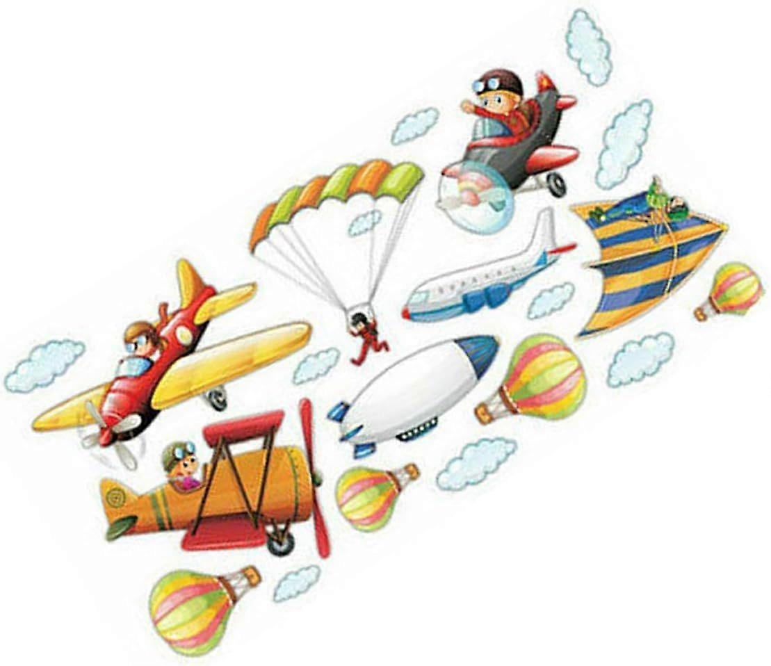 Decorations Airplane Creative Friendly Cartoon Decals Window Decor